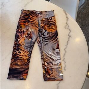 Running Bare Tiger print Multicolor Leggings. Like new
